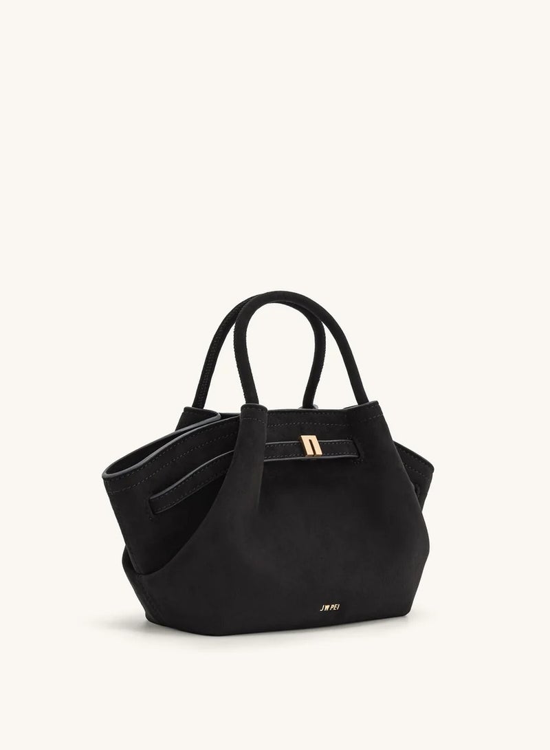 JW PEI Hana Mini Faux Suede Tote Black  - Image 3