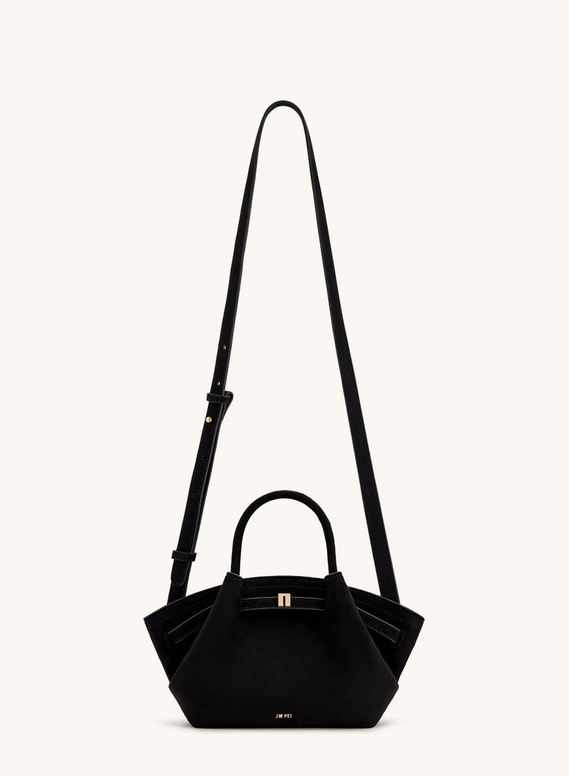 JW PEI Hana Mini Faux Suede Tote Black  - Image 1