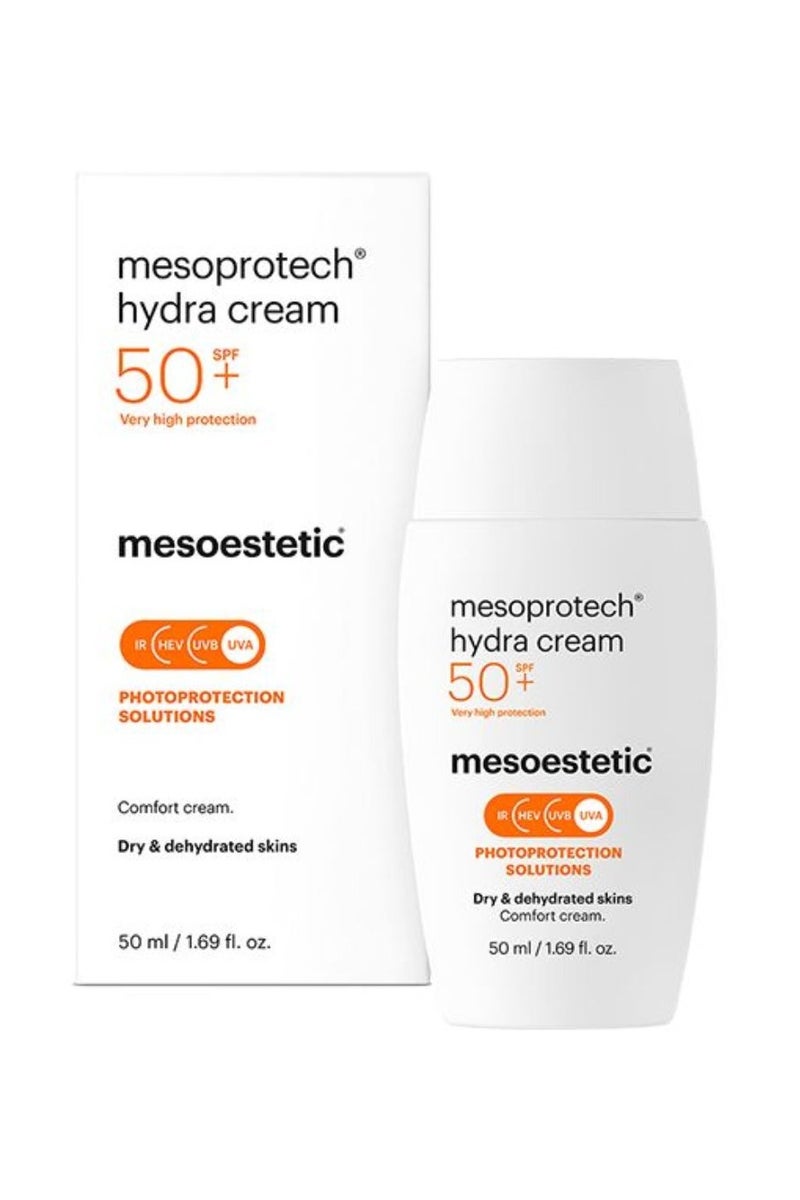 Mesoestetic Mesoprotech Hydra Cream Sunscreen for Dry and Dehydrated Skin SPF50+ 50ml - Image 2