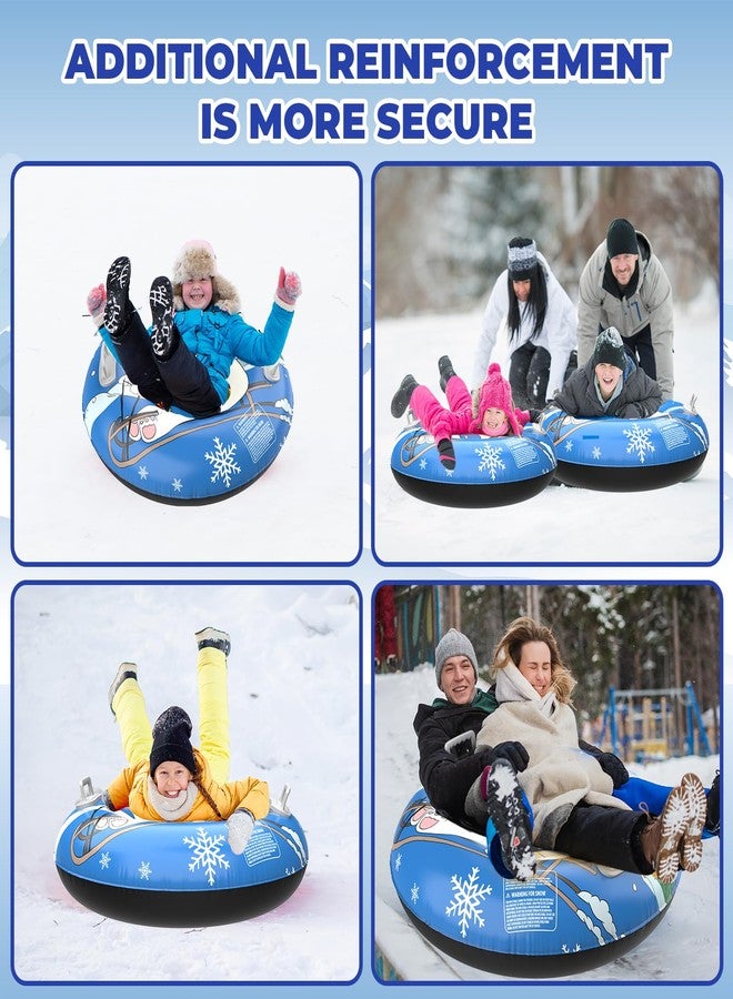 Frueydo Inflatable Snow Tube Sled with Premium Canvas Cover Heavy Duty for Kids Adults,Towable Snow Sled Thickened Bottom Winter Gift Outdoor Fun Toys for Boys Girls (Polar Bear-36) - Image 4