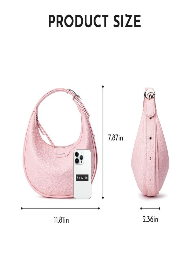 Caitina Shoulder Bag for Women Trendy Crescent Bags Women's Shoulder Handbags Tote Bag Shoulder Purse with Adjustable Straps, Croissant Brown, 7.87 x 11.81 x 2.36 inches - Image 5