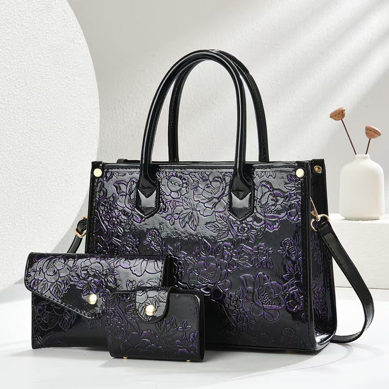 National Trend Women'S Bag Large Capacity Casual Commuting Portable Bucket Bag Trendy Embossed Elegant Shoulder Bag - Image 4