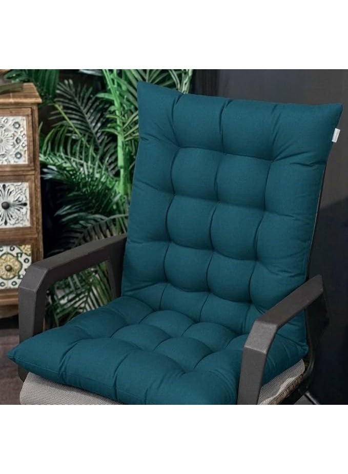 Padded chair cover 45x100 cm – comfortable cushion with a fixed back and base tie, high-density fiber filling and soft HR cotton fabric - Image 1