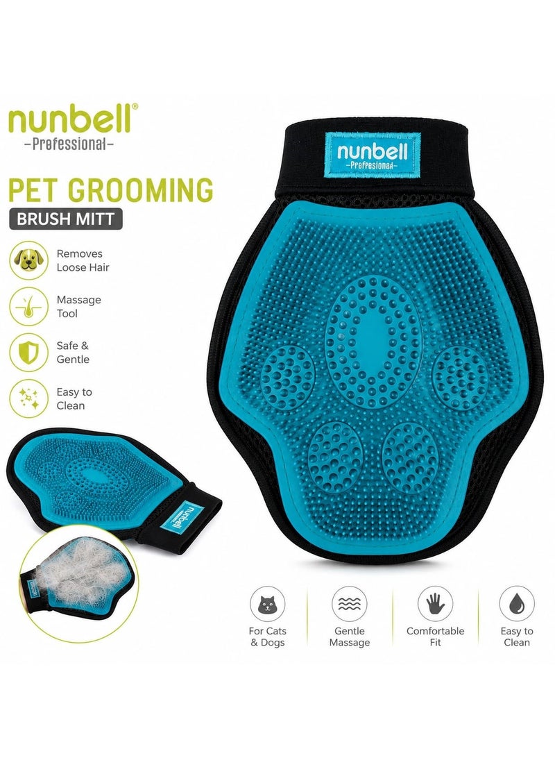 Nunbell 🐾 Pet Grooming & Bath Brush Glove | Silicone Deshedding, Massage & Bath Mitt for Dogs & Cats – Reusable & Easy to Clean ✨ - Image 1