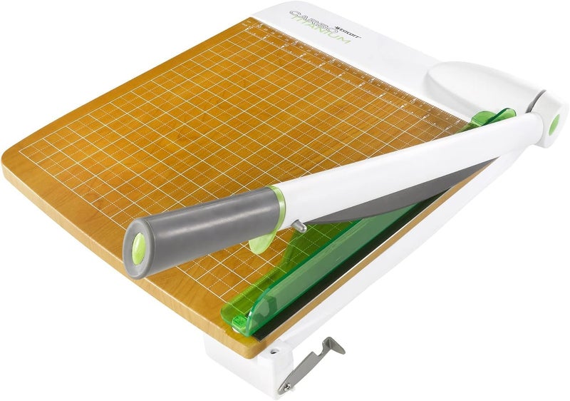 Westcott 12-Inch CarboTitanium Wood Base Guillotine Paper Cutter with 30 Sheet Capacity - Image 1