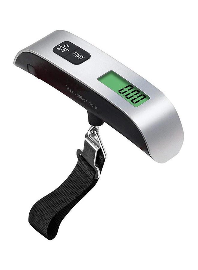LCD Display Portable Digital Luggage Weighing Scale Black/Silver - Image 1