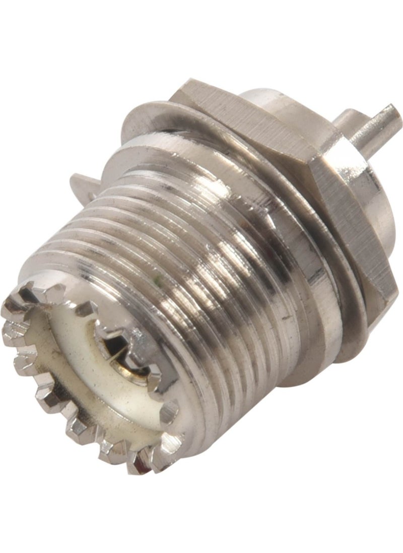 Guangdong Spirit Sriwen UHF Female SO239 Jack Bulkhead Solder Panel Mount Rf Straight Connector, Silver  - Image 5