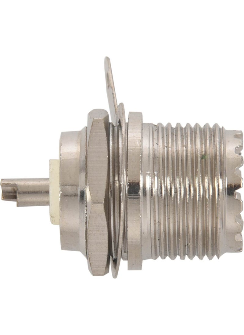 Guangdong Spirit Sriwen UHF Female SO239 Jack Bulkhead Solder Panel Mount Rf Straight Connector, Silver  - Image 3