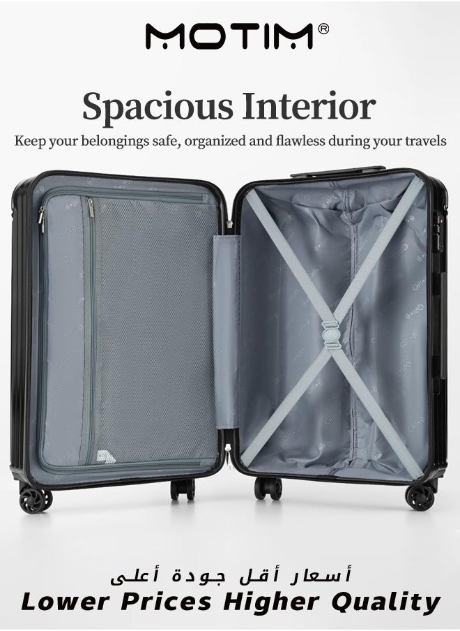 Motim - Lightweight Hard Case Luggage ABS Carry On Suitcase With 4 Quite Spinner Wheels - Image 1