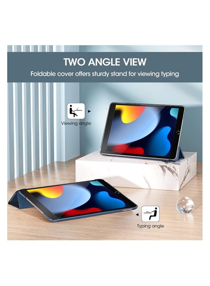 Procases iPad 10.2 Case 9th Gen 2021/ iPad 8th Gen 2020/ 7th Gen 2019, Slim Stand Hard Back Shell Protective Smart Case Auto Wake/Sleep Cover for 10.2 Inch iPad 9/8/7 -Navy - Image 3