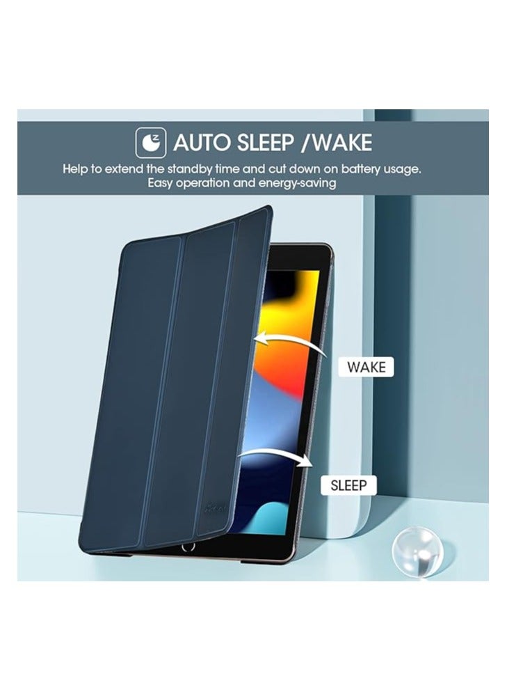 Procases iPad 10.2 Case 9th Gen 2021/ iPad 8th Gen 2020/ 7th Gen 2019, Slim Stand Hard Back Shell Protective Smart Case Auto Wake/Sleep Cover for 10.2 Inch iPad 9/8/7 -Navy - Image 4