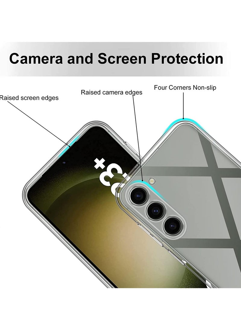Samsung Galaxy S23 Plus Clear Case Soft Flexible Silicone TPU Shockproof Transparent Rubber Back Cover Compatible for Samsung Galaxy S23 Plus - Image 2