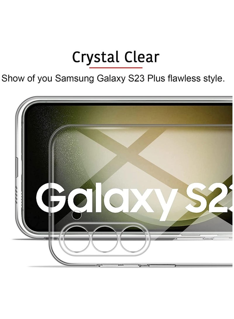 Samsung Galaxy S23 Plus Clear Case Soft Flexible Silicone TPU Shockproof Transparent Rubber Back Cover Compatible for Samsung Galaxy S23 Plus - Image 4