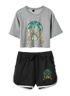 KUYING New Dragon Ball Dance Umbilical Short Sleeve Shorts Set  - Image 1