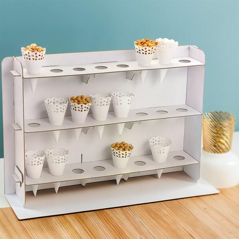 Fun Express Cone Party Treat Stand with Paper Cones - Image 3