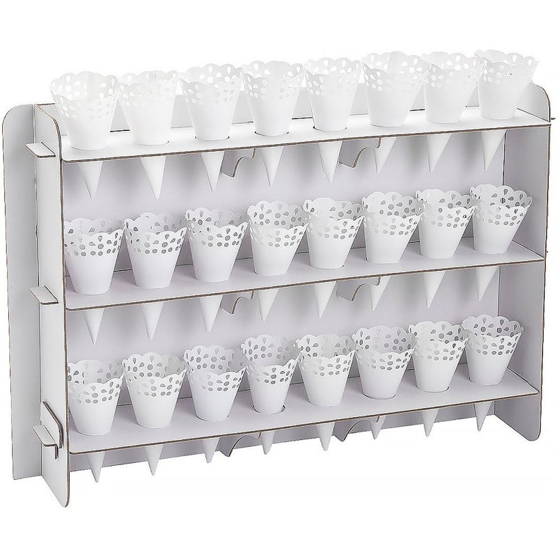 Fun Express Cone Party Treat Stand with Paper Cones - Image 1