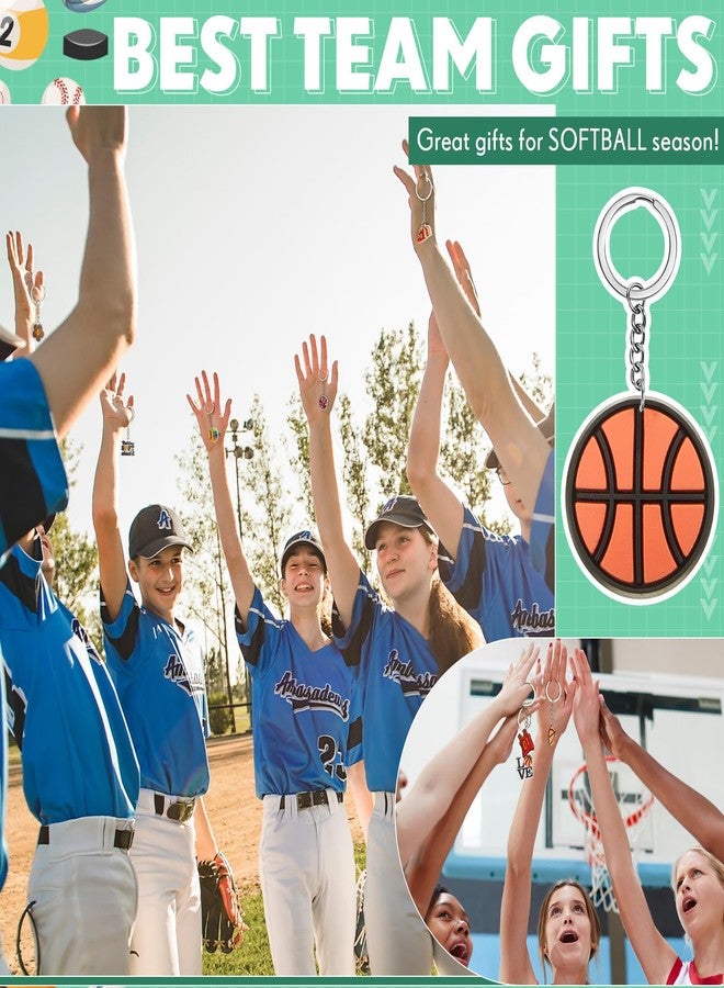 باتيير مجموعة باتيير من 36 سلسلة مفاتيح رياضية، هدايا حفلات بالجملة، سلاسل مفاتيح على شكل كرة رياضية، هدايا أعياد ميلاد، كرة قدم، بيسبول، كرة قدم أمريكية، سلسلة مفاتيح لحقيبة الظهر، جوائز مدرسية، حشوات لأكياس الهدايا، لوازم تزيين الحفلات - Image 5