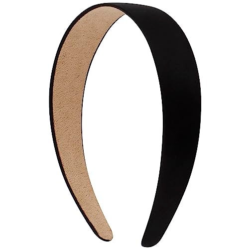 VELSCRUN Headbands for Women Girls 13 Inch Satin Black Headband Wide Head Bands for Womens Hair Women Fashion Hair Bands Cosplay Halloween Costumes Hair Accessories Gifts for Mothers Sisters - Image 1