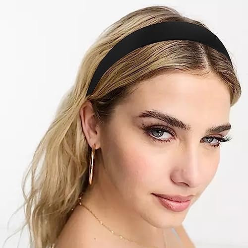 VELSCRUN Headbands for Women Girls 13 Inch Satin Black Headband Wide Head Bands for Womens Hair Women Fashion Hair Bands Cosplay Halloween Costumes Hair Accessories Gifts for Mothers Sisters - Image 3