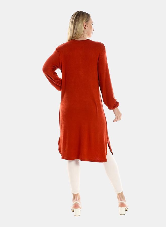 kady Jamila Women Regular Fit Knitted Pattern Tunic With Elastic Cuffs - Image 3