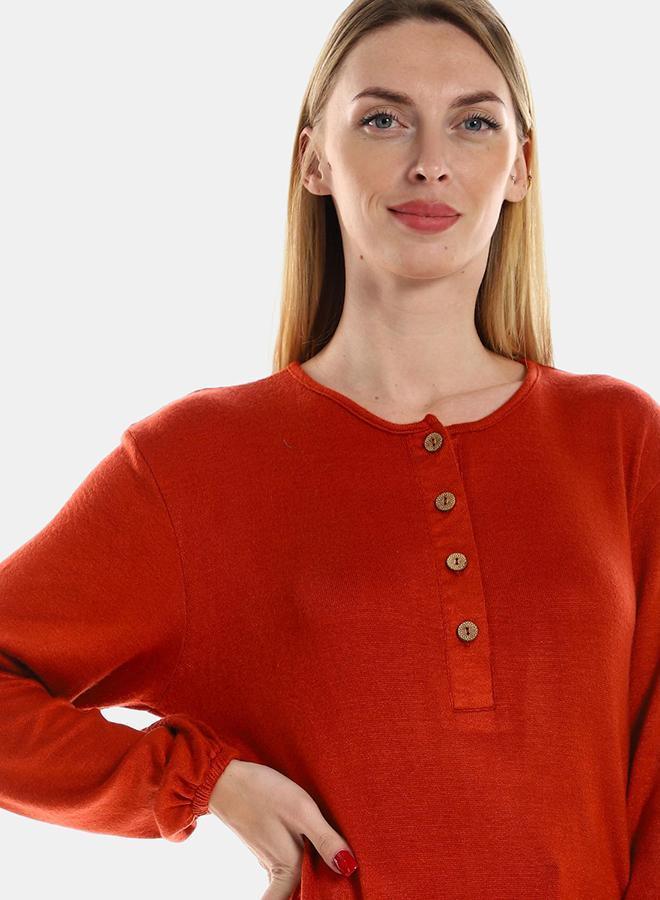 kady Jamila Women Regular Fit Knitted Pattern Tunic With Elastic Cuffs - Image 4