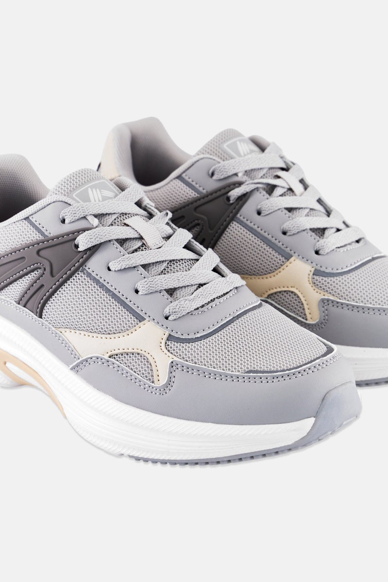 RBX Women Lace Up Outdoor Shoes, Grey  - Image 3
