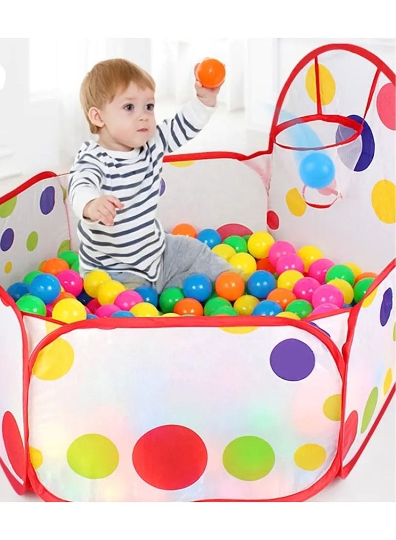 Kids Toys Ball Pit Play Tent With Basketball Hoop For Kids Toddlers Outdoor Indoor Play With Ball - Image 4