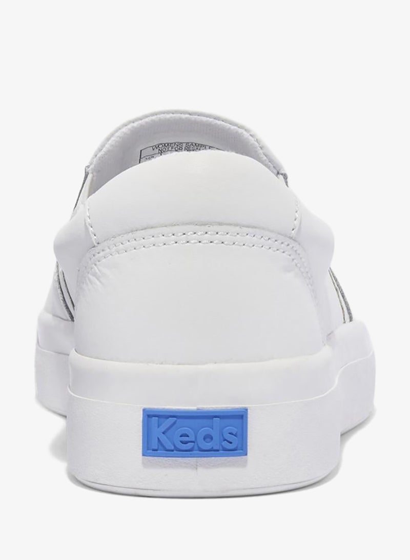 Keds Women's Pursuit Leather Slip On  Casual Sneaker White - Image 2