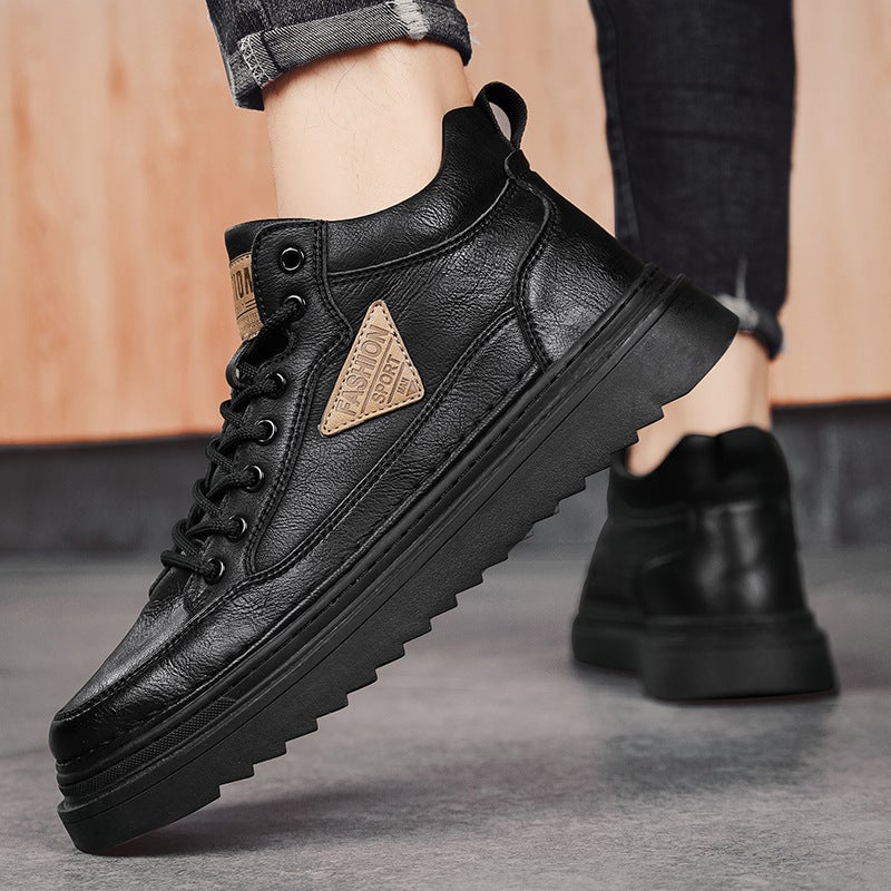 British Style Men'S Shoes Autumn Outdoor Workwear Casual Leather Shoes Retro Low-Top Martin Boots Autumn Men'S Shoes - Image 2