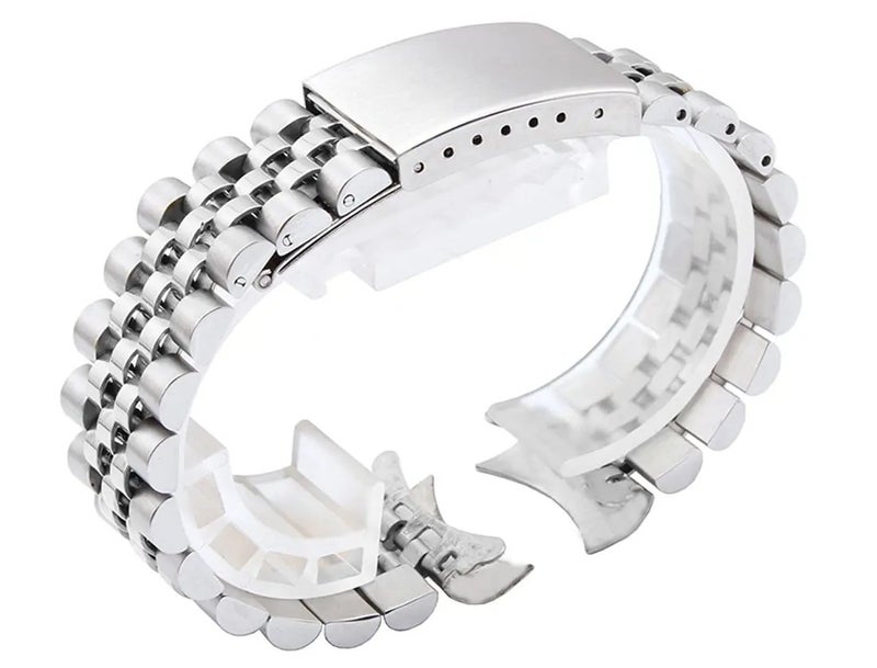 Bluejw Replacement Stainless Steel Watch Strap for Apple Watch – 13mm 17mm 19mm 20mm Solid Metal Jubilee Style Bracelet Band - Image 3