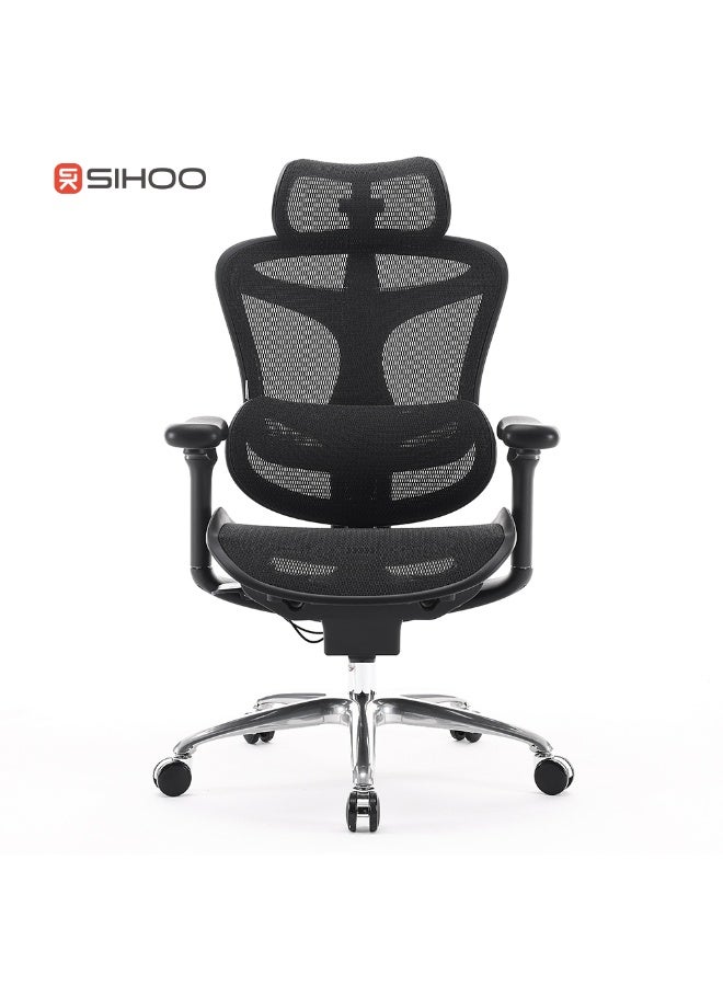 SIHOO Doro C100 Ergonomic Office Chair, Dynamic Lumbar Support for Home Office Chair, Adjustable Backrest Desk Chair, Swivel Big and Tall Computer Chair（Black） - Image 5