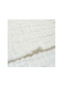 Anvi Baby Set of 2 Organic Muslin Bath Towel- Blue & White 105x105cms  - Image 4