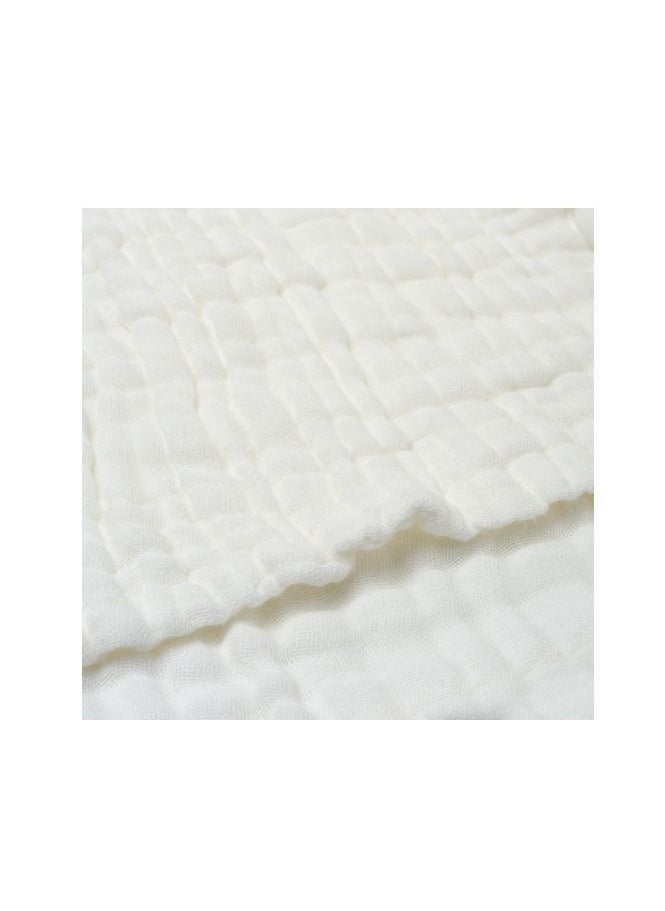 Anvi Baby Set of 2 Organic Muslin Bath Towel- Blue & White 105x105cms  - Image 4