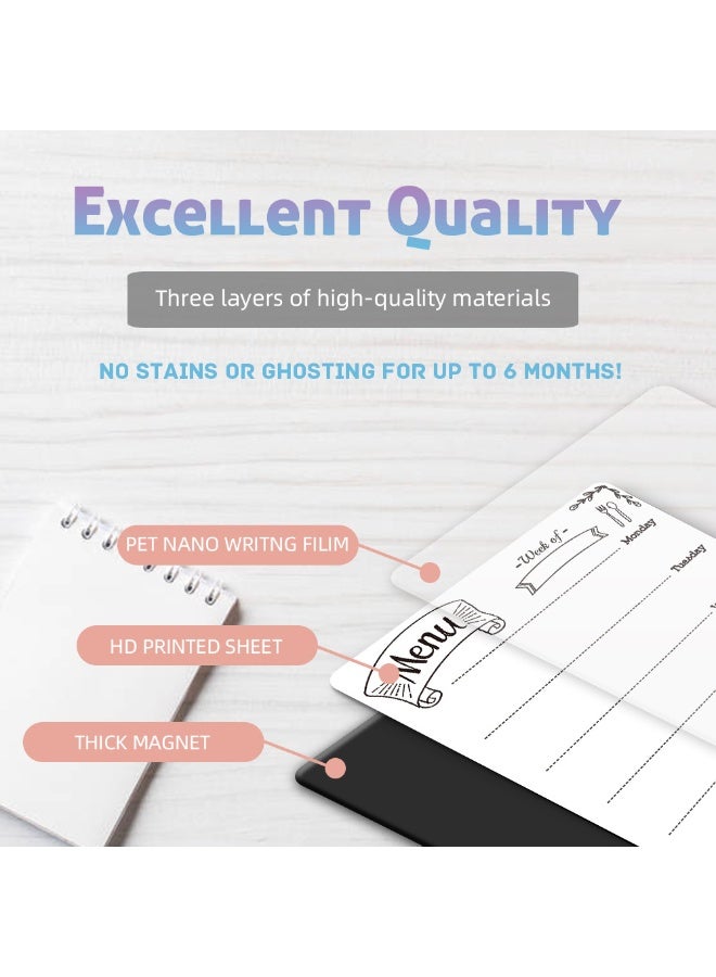 NIIMBOT 2Pcs Magnetic White Board Versatile Dry Erase Board Fridge Dry Erase Whiteboard Sheet with 3 Markers and Board Eraser, Rounded Corner for DIY Projects Family Interaction and Creative Learning Message Board Office Memo, 2Pcs 20*30cm and 20*12cm  - Image 4