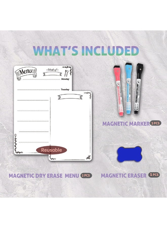 NIIMBOT 2Pcs Magnetic White Board Versatile Dry Erase Board Fridge Dry Erase Whiteboard Sheet with 3 Markers and Board Eraser, Rounded Corner for DIY Projects Family Interaction and Creative Learning Message Board Office Memo, 2Pcs 20*30cm and 20*12cm  - Image 3
