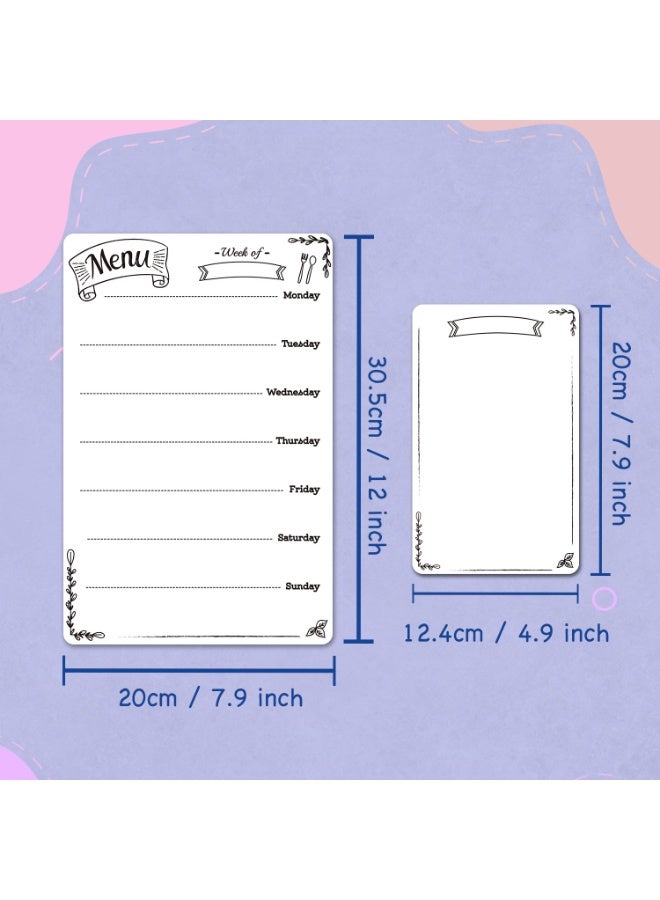 NIIMBOT 2Pcs Magnetic White Board Versatile Dry Erase Board Fridge Dry Erase Whiteboard Sheet with 3 Markers and Board Eraser, Rounded Corner for DIY Projects Family Interaction and Creative Learning Message Board Office Memo, 2Pcs 20*30cm and 20*12cm  - Image 2