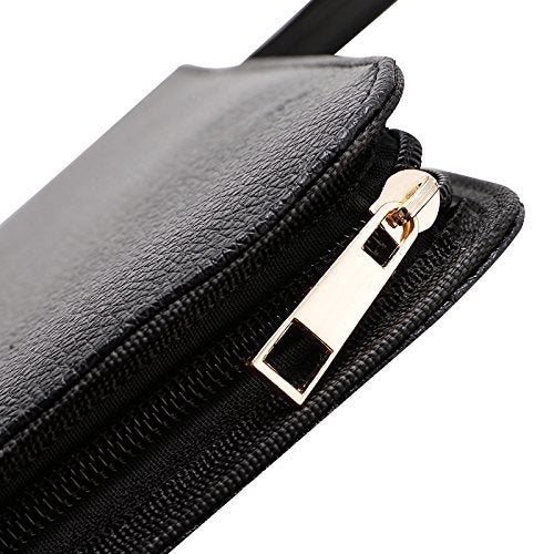 Topoomart 48 PU Leather Fountain Pen Case Large Capacity Black Roller Ball Pen Holder Bag Pouch - Image 5