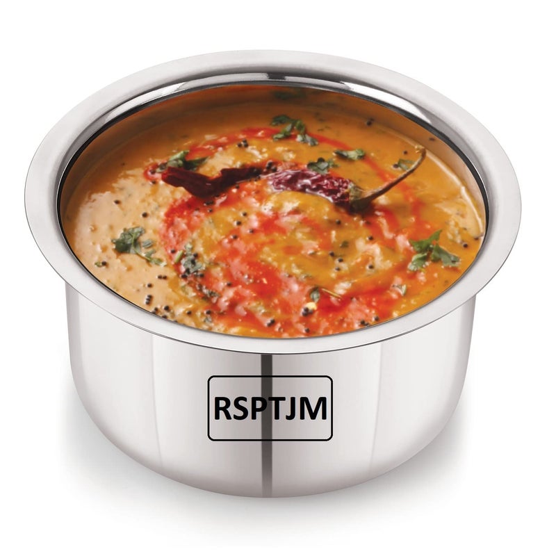 RSPTJM Tope Stainless Steel 10 22G Flat Bottom Tope Silver patila Boiling Milk Coffee Maker Induction and Gas Compatible 25 Litter - Image 2