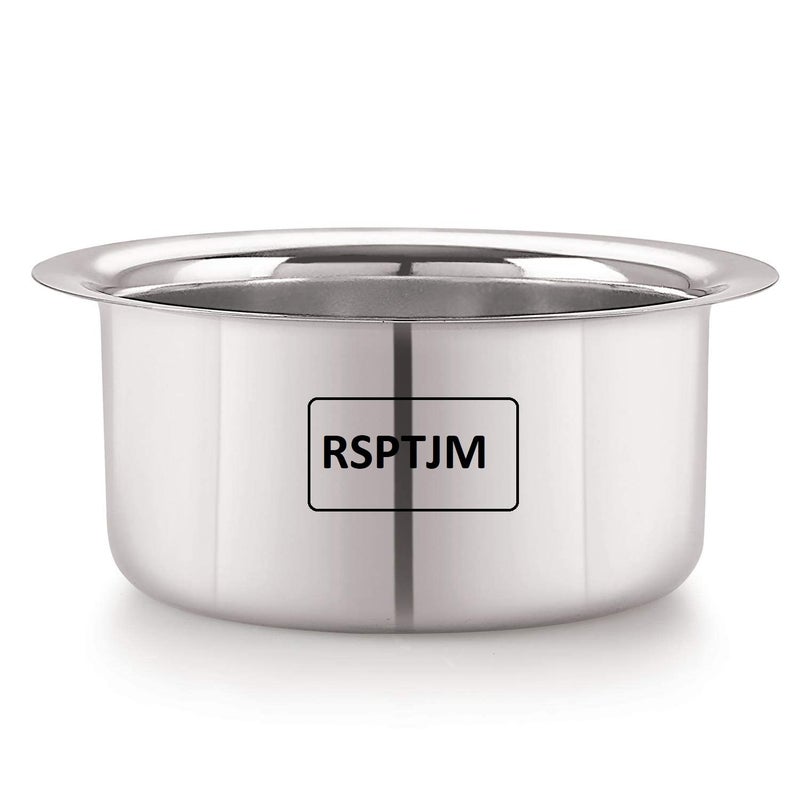 RSPTJM Tope Stainless Steel 10 22G Flat Bottom Tope Silver patila Boiling Milk Coffee Maker Induction and Gas Compatible 25 Litter - Image 1
