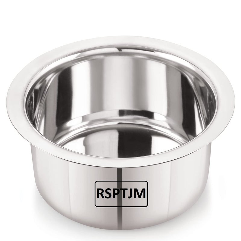 RSPTJM Tope Stainless Steel 10 22G Flat Bottom Tope Silver patila Boiling Milk Coffee Maker Induction and Gas Compatible 25 Litter - Image 4