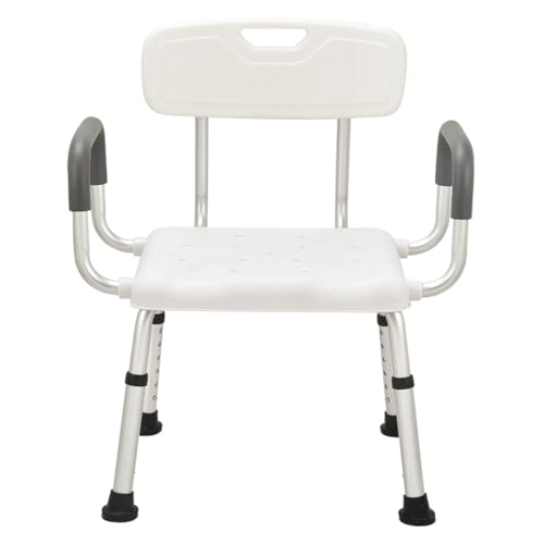 Urby Plus Size 24in Extra Wide Shower Seats for Adults with Arms & Back, Semi Pre-Assembled Bath Chairs for Seniors, or Big & Tall Person. 150kg Weight Capacity. Square - Image 1