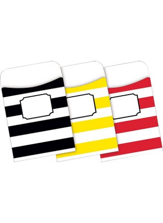 Peel & Stick Library Pockets Wide Stripes 3 Designs Great For Holding Library Index And Flash Cards Hall Passes Recipes And More 31/2" X 51/8" 30 Per Pkg (1246) Assorted - pzsku/ZB752DCF1C329F28432A9Z/45/_/1721983376/fd9cc27a-aa0a-40ce-a662-4d7c326bfca8