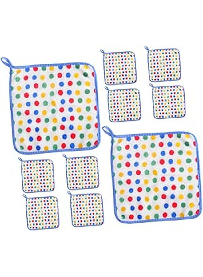 10pcs Oil Resistant Kitchen Cloths Soft Absorbent Dish Towels Quick Dry - Image 1