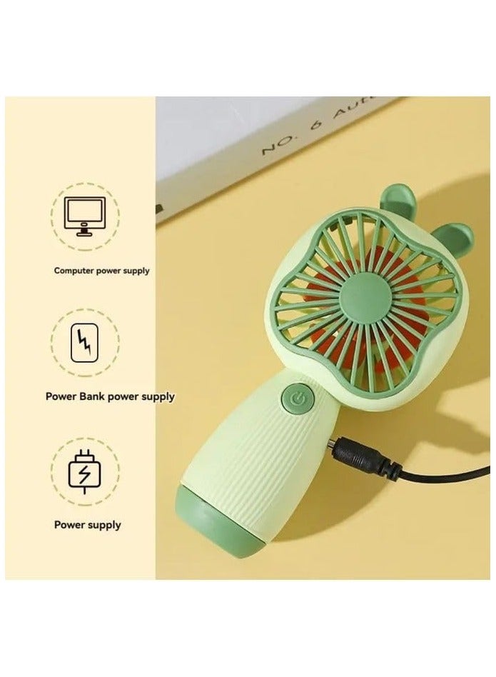 Portable Handheld Fan with Charging, Mini Fan for Home and Office Use (White) - Image 2