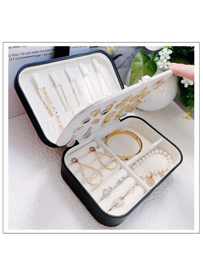 Blue Jewelry Box Organizer With Multi Compartment Storage For Women - Image 2