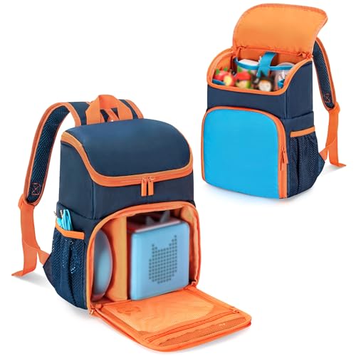 GRAOSO Carrying Backpack Compatible with Toniebox 21 Travel Bag for Audio Player Starter Set Accessories Storage for Charger Headphone 3 Clear Pockets for Figures Display Blue Bag Only - Image 1