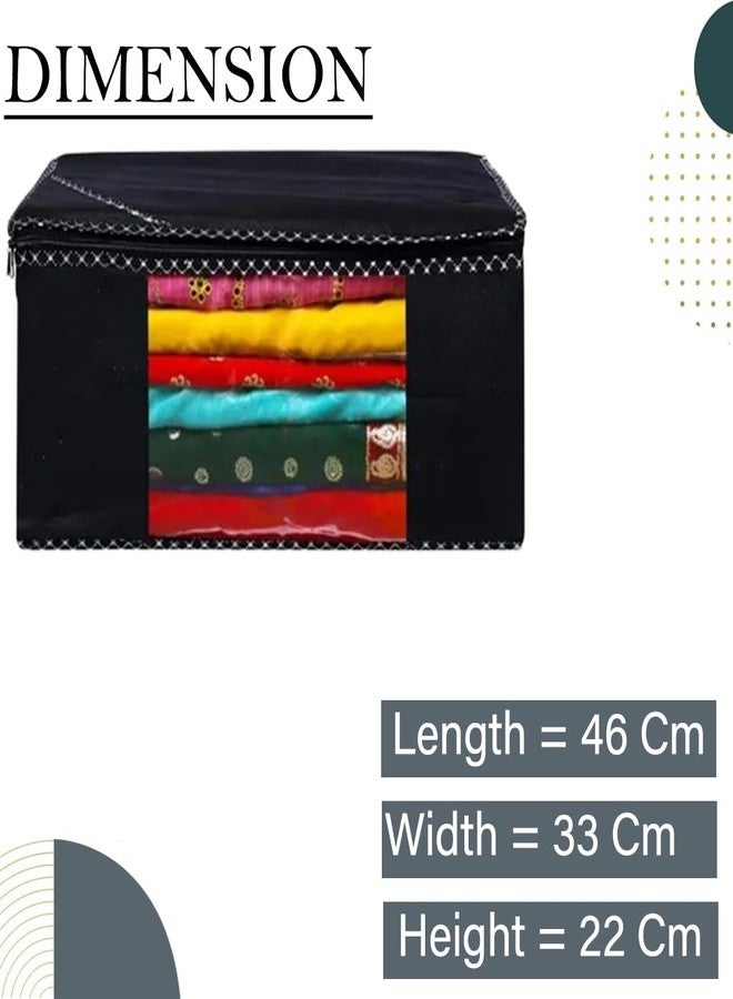 SHAPING FABRIC غطاء ملابس من قماش غير منسوج 90 غرام/متر مربع مع نافذة شفافة وسحاب معدني مزدوج - عبوة من 4 قطع | حقيبة تخزين ملابس مقاومة للغبار للساري، والبدلات، والسترات، والقمصان SCXLRL1582493517524148524060 - Image 5