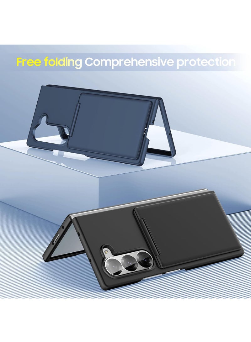 Rock Pow Flip Case for Samsung Galaxy Z Fold 7, Hidden Card Slot Wallet Case, Card Holder Dual-Layer Design Heavy Duty Protection Shockproof Phone Case - Image 5