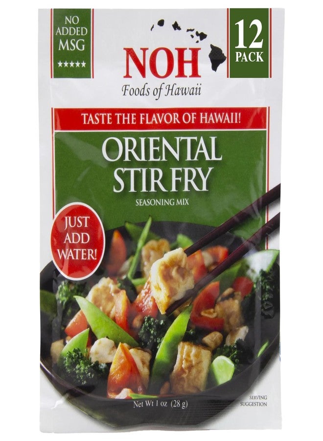 NOH Oriental Stir Fry Seasoning Mix, 1 oz Packet (Pack of 12) - Easy-to-Use Authentic Asian Stir Fry Seasoning Mix, Ideal for Beef, Chicken, Pork, Fresh Veggies, and More - No Added MSG - Made in USA - Image 1
