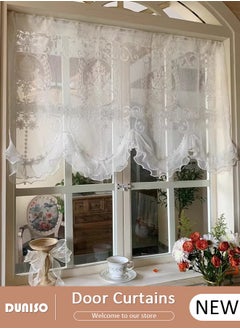 White Sheer Curtains, Country House Bistro Curtain, 80*65CM Short Curtains One Piece, No Drilling Required, Easy to Install, Window Kitchen Curtains for Café, Kitchen, Living Room and Decoration - pzsku/ZB7532BE71AFCDDF41047Z/45/_/1731461249/fa70f8e7-a075-4504-bc03-08ddd4cc4991